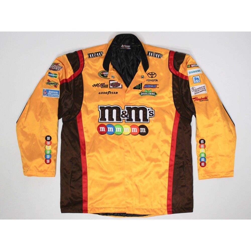 Chase Authentics M&M Racing Kyle Busch NASCAR Jacket Insulated Women Size XL